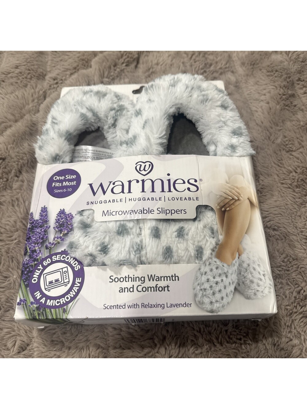 Warmies Warming Microwavable Slippers Women’s Size 6-10 Lavender Scent Brand New